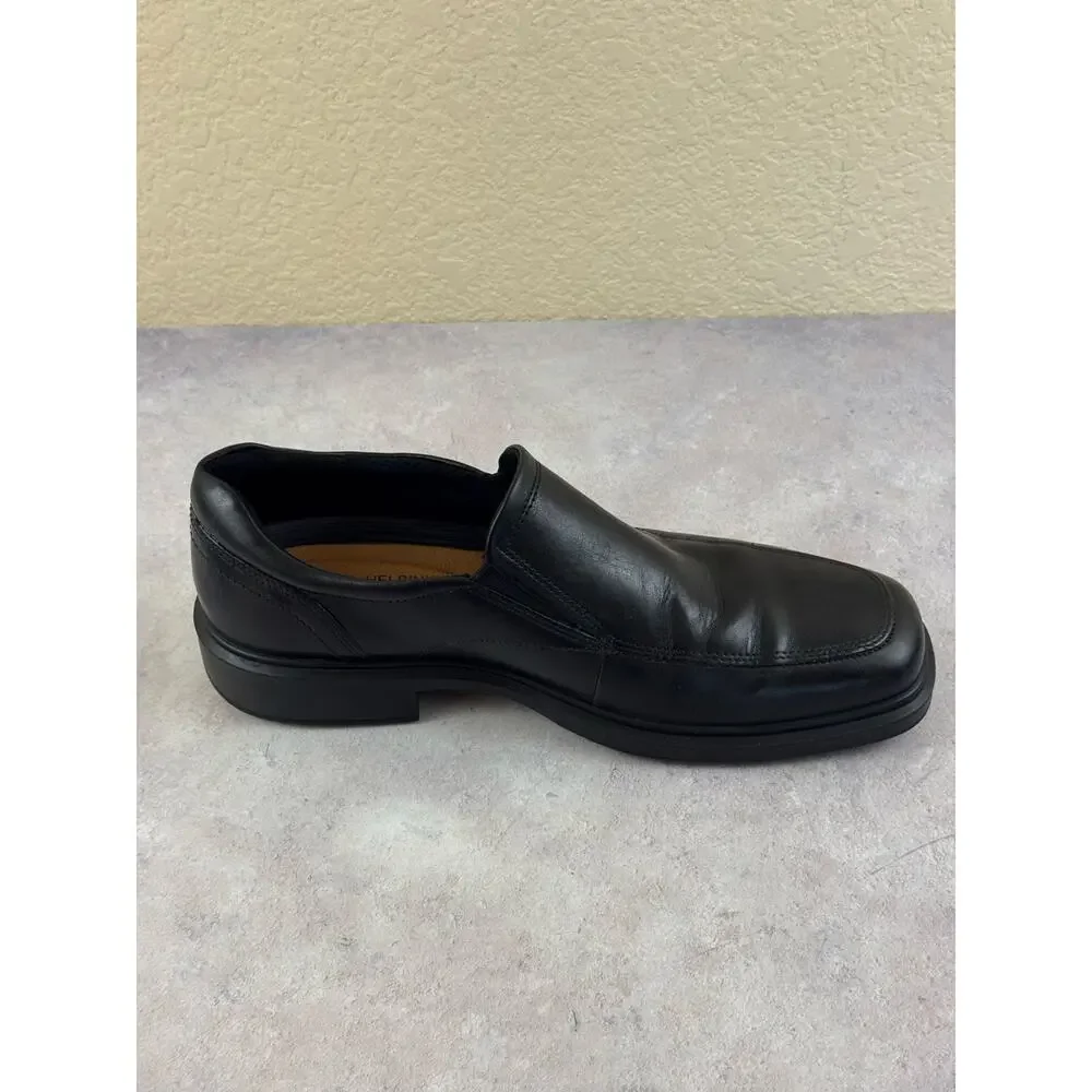 ECCO Helsinki 2 Men Black Leather Apron Toe Oxford Dress Shoes EU 43 US 9-9.5